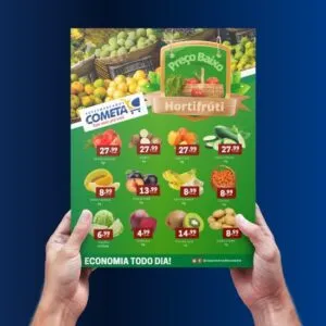 Encarte para Supermercado Editável no Canva