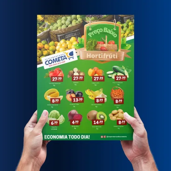 Encarte para Supermercado Editável no Canva
