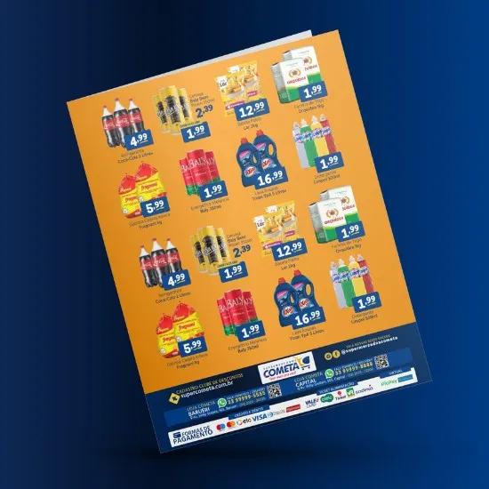 Encarte para Supermercado Editável no Canva