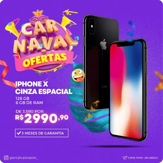 Artes Ofertas de Carnaval Editáveis no Canva