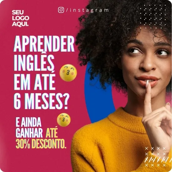 Artes para Curso de Inglês e Idiomas Editáveis no canva