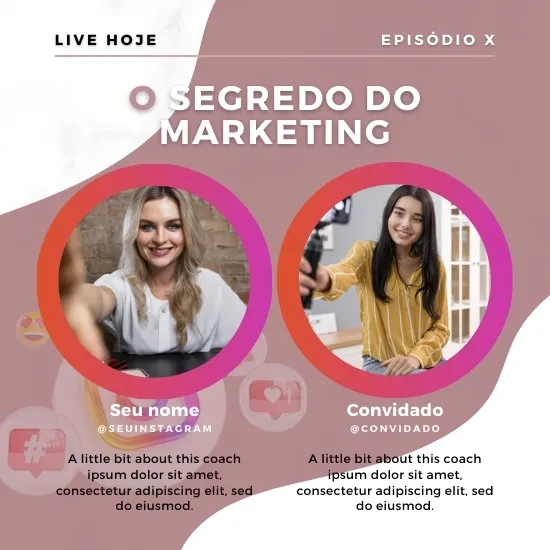 Pack de Posts Editáveis no Canva para Marketing Digital