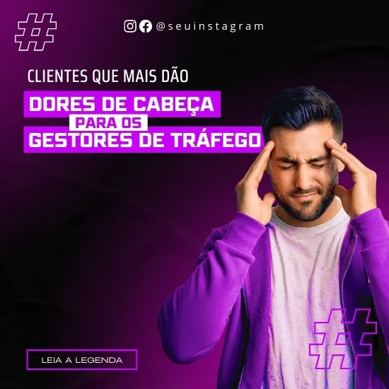 Pack de Posts Prontos para Agência de Marketing Digital Artes Editáveis no Canva