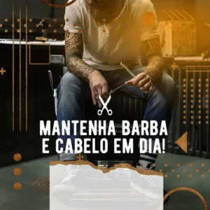 Imagem do Produto Pack de Posts para Barbearia Artes Editáveis no Canva com 20 Posts