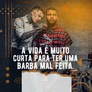 Imagem do Produto Pack de Posts para Barbearia Artes Editáveis no Canva com 20 Posts