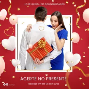 Imagem do Produto Posts para o Dia dos Namorados Editáveis no Canva