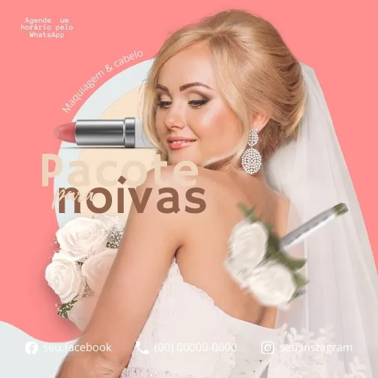 Imagem do Produto Posts Prontos para Salão de Cabeleireiro Editáveis no Canva com Títulos e Legendas