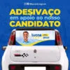 Artes Adesivo para Carro Micro Perfurado para Candidatos Eleição Editáveis no Canva