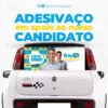 Artes Adesivo para Carro Micro Perfurado para Candidatos Eleição Editáveis no Canva