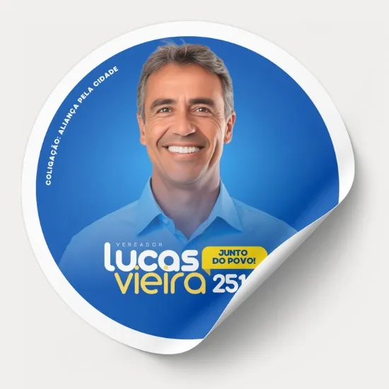 Artes para Adesivo Praguinha Candidatos Política Eleição Editáveis no Canva