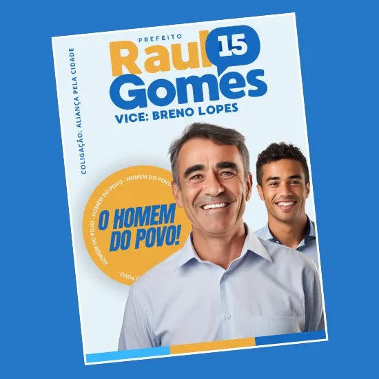 Artes para Santinhos Panfletos Candidatos Editáveis no Canva com Títulos e Legendas