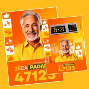 Artes para Santinhos Panfletos Candidatos Editáveis no Canva com Títulos e Legendas
