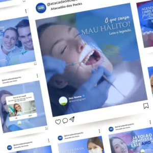 Artes para Redes Sociais de Dentistas _ 10 Templates Editáveis no Canva + Legendas Profissionais
